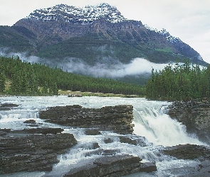 Rzeka, Wodospad, Góry
