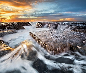 Skały, Australia, Świt, Chmury, Morze