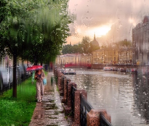 Deszcz, Miasto, Rzeka