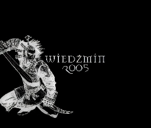 miecz, postać, The Witcher, szkic