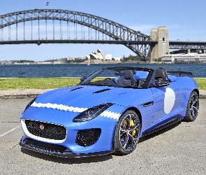 Jaguar, Most, Niebieski, Project 7, Rozmyte, F-type, Tło, Sydney