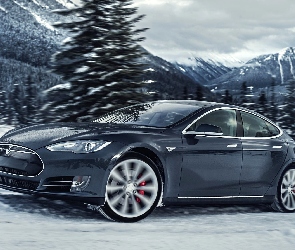 Góry, Zima, Tesla S P85D