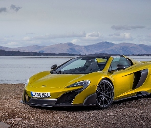 Żółty, Jezioro, McLaren 675LT