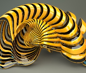 Wektorowa, Żółty, Grafika 3D