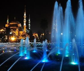 Fontanna, Błękitny Meczet, Turcja, Istambuł