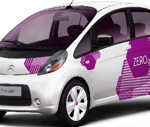 Biało, Citroen C-Zero, Fioletowy