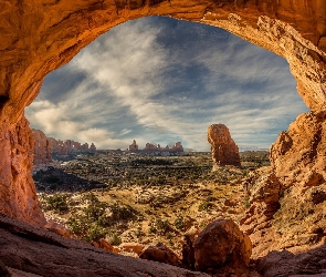 Stany Zjednoczone, Skała, Park Narodowy Arches, Kanion, Stan Utah