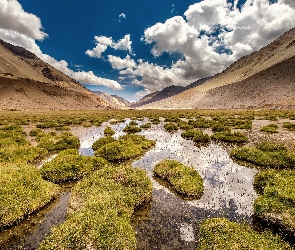 Indie, Rzeka, Karaina Ladakh, Góry, Wyżyna Tybetańska