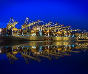 Dźwigi, Port, Holandia, Rotterdam