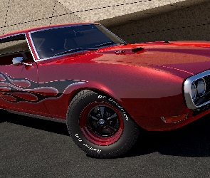 1968, Pontiac Firebird 400, Zabytkowy, Czerwony