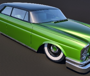 Zabytkowy, 1961, Mercedes Benz 300SE Coupe, Zielony