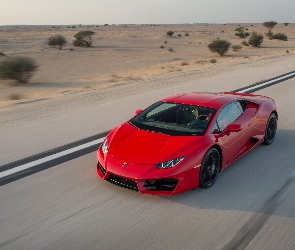 Lamborghini Huracan LP 580-2, 2016, Czerwone