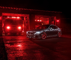 Wozy, Remiza, Noc, Strażackie, BMW F30 335i