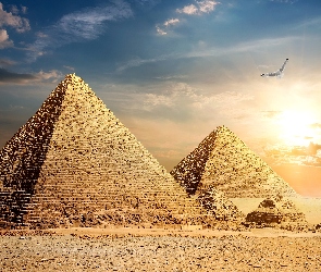 Giza, Ptak, Piramida Cheopsa, Piramidy, Egipt