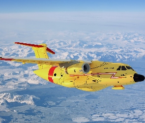 Żółty, Transportowy, Embraer KC-390, Wojskowy, Samolot