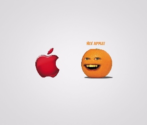 Grafika 2D, Pomarańcza, Apple, Logo