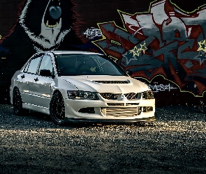 Mitsubishi Lancer, Graffiti, Białe