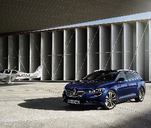 Renault Talisman Grandtour Sport, Hangar, Samolot, 2016, Niebieski