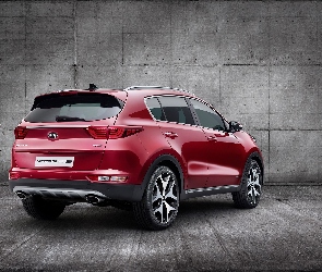 Tył, 2017, Czerwona, Kia Sportage GT Line