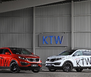 Czerwona, 2013, KTW Tuning, Kia Sportage, Biała