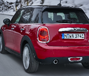Mini Cooper D DCT, Droga, Tył, 2017, Czerwony