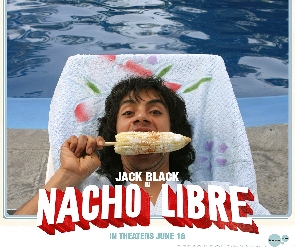 Hector Jimenez, basen, leżak, kukurydza, Nacho Libre