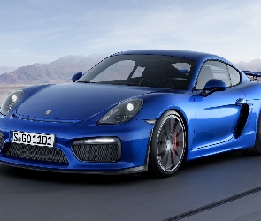 Porsche Cayman GT4, 2015, Niebieskie