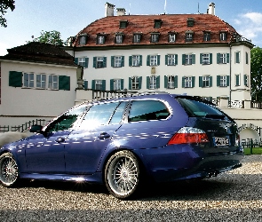 Granatowy, Dom, BMW 5, E60, Kombi