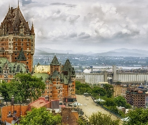 Hotel, Zamek Chateau Frontenac, Kanada, Quebec
