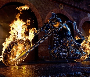 Ghost Rider, Płomienie, Motocykl