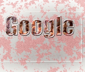 Napis, Różowe tło, Google