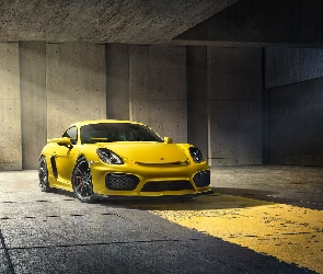 Porsche Cayman GT4, Przód, Żółte