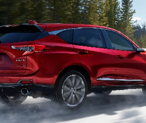 Bok, Tył, Czerwona, Acura RDX