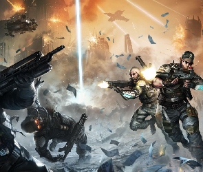 Killzone Najemnik, Żołnierze, Gra, Postacie, Bitwa, Killzone Mercenary, Strzały, Walka