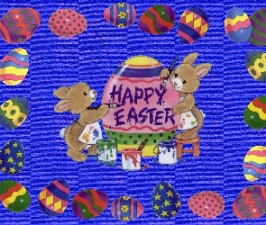 Wielkanoc, króliczki, jajeczka , pisanki