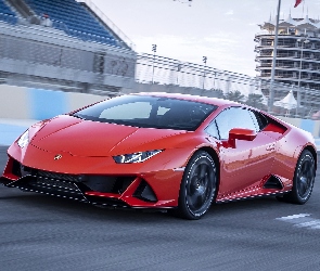 Czerwone, Droga, Lamborghini Huracan EVO