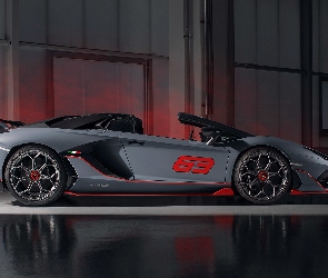 Ściana, Podświetlenie, Lamborghini Aventador SVJ 63, Roadster