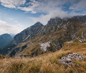 Góry, Turystyczne, Trawa, Szlaki, Skały