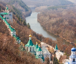 Swiatohirsk, Rzeka, Monastyr, Ukraina, Cerkiew, Ławra Świętogórska, Klasztor