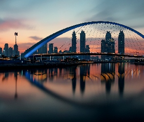 Park miejski, Park Safa, Zjednoczone Emiraty Arabskie, Most, Dubaj, Rzeka
