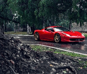 Czerwone, Droga, Ferrari 458 Italia