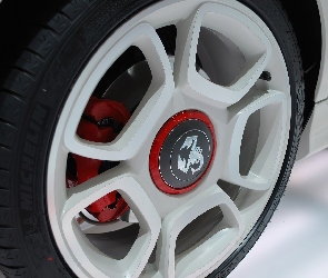 Zacisk, Alufelga, Abarth 500, Koło