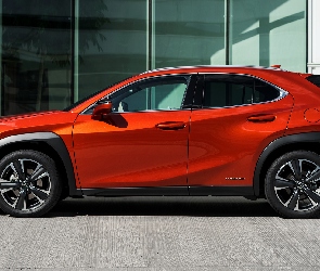 Lexus UX Hybrid, Bok, Czerwony