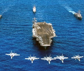 Lotniskowiec, McDonnell Douglas FA18 Hornet, Samoloty, Myśliwce, USS Carl Vinson CVN70
