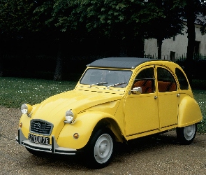 Citroen 2CV Special, Zabytkowy, Żółty