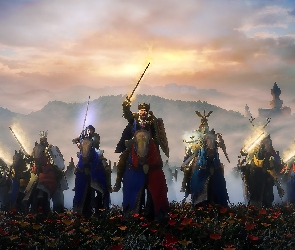 Włócznie, Miecze, Total War Warhammer III, Gra, Rycerze, Konie