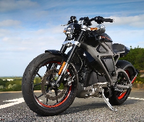 Czarny, Elektryczny, Motocykl, Harley-Davidson LiveWire