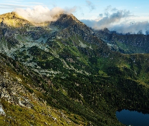 Jezioro, Grosser Bosenstein, Rottenmanner und Wolzer Tauern, Austria, Szczyt, Góry, Niskie Taury