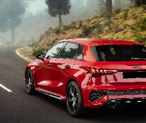 Czerwone, Tył, Audi RS3 Sportback