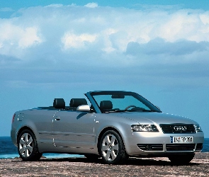 Audi A4, Cabrio, Srebrny